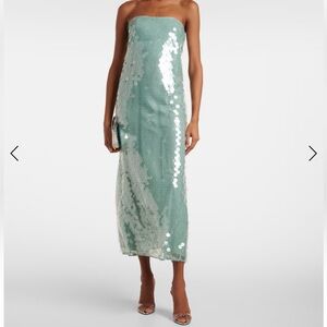 STAUD Aqua Sequin Maxi Dress